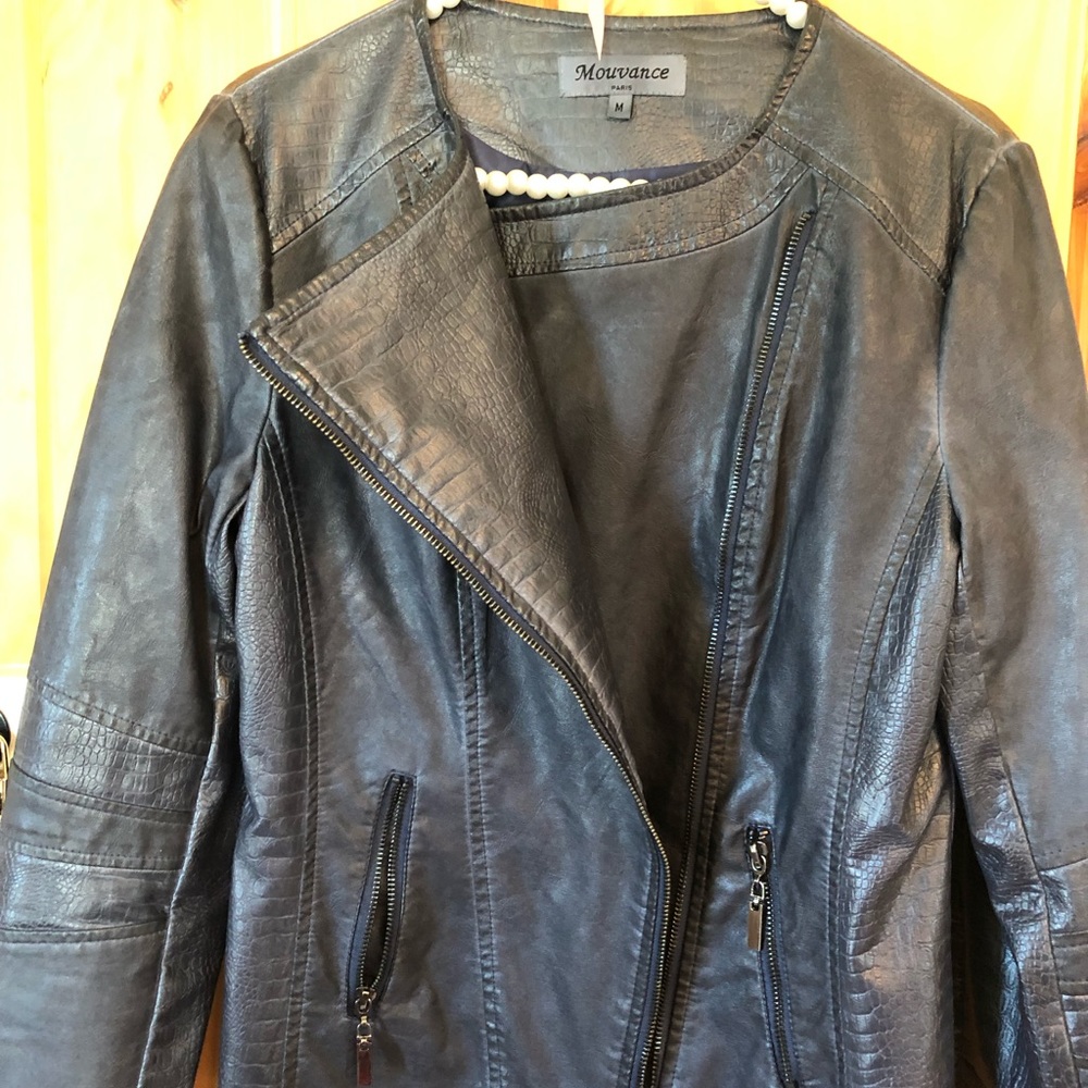 Mouvance faux leather moto jacket